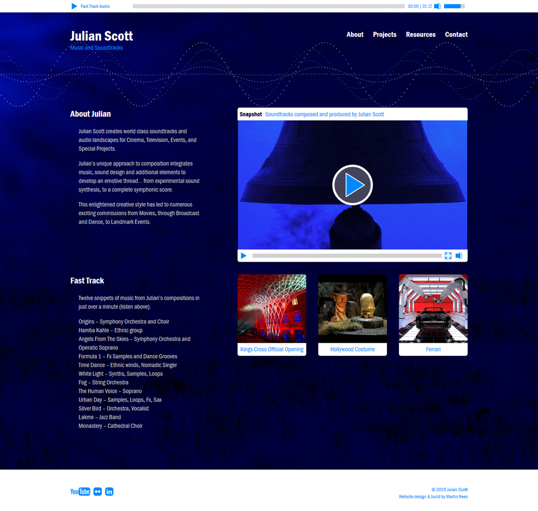 Julian Scott website home page